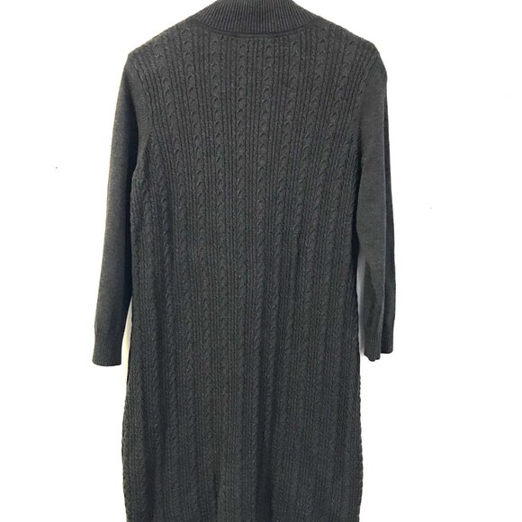 Tommy Bahama sweater dress grey women M cable knit cozy warm preppy capsule - Picture 3 of 12
